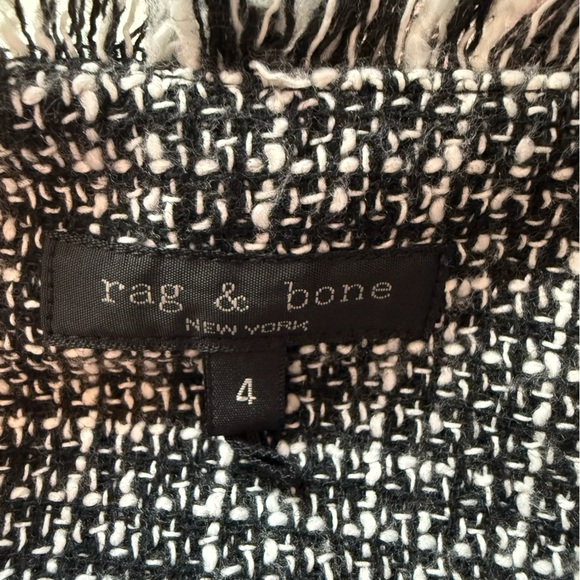 Rag And Bone Carmen Fringe Tweed Jacket Sz 4 - Picture 7 of 10